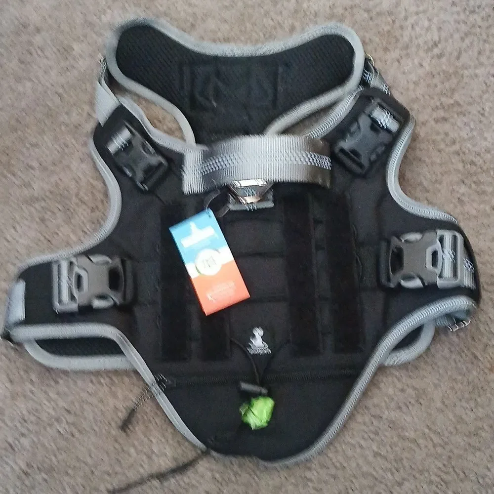 No Pull Dog Harness Heavy Duty Dog Harness with Handle and Poop Bag Hol…